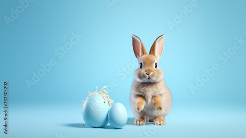 Bunny holding easter egg