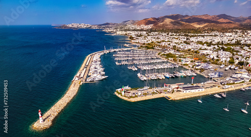 Aerial view of D-Marin Turgutreis near Bodrum, Turkey photo