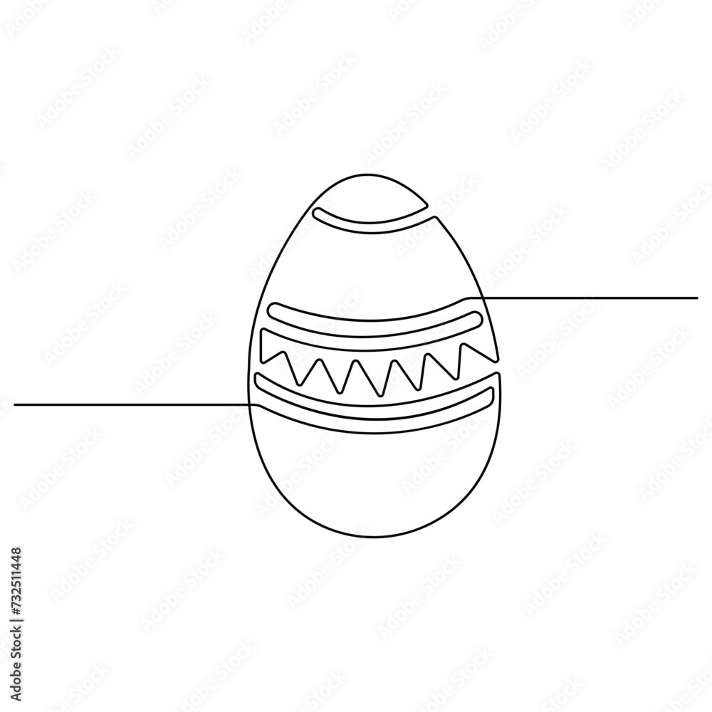 Continues single line art drawing easter eggs hand draw outline vector Continues single line art drawing easter eggs hand draw outline vector