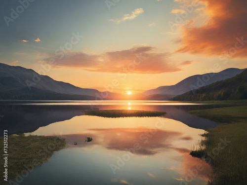 sunset on the lake © Gk