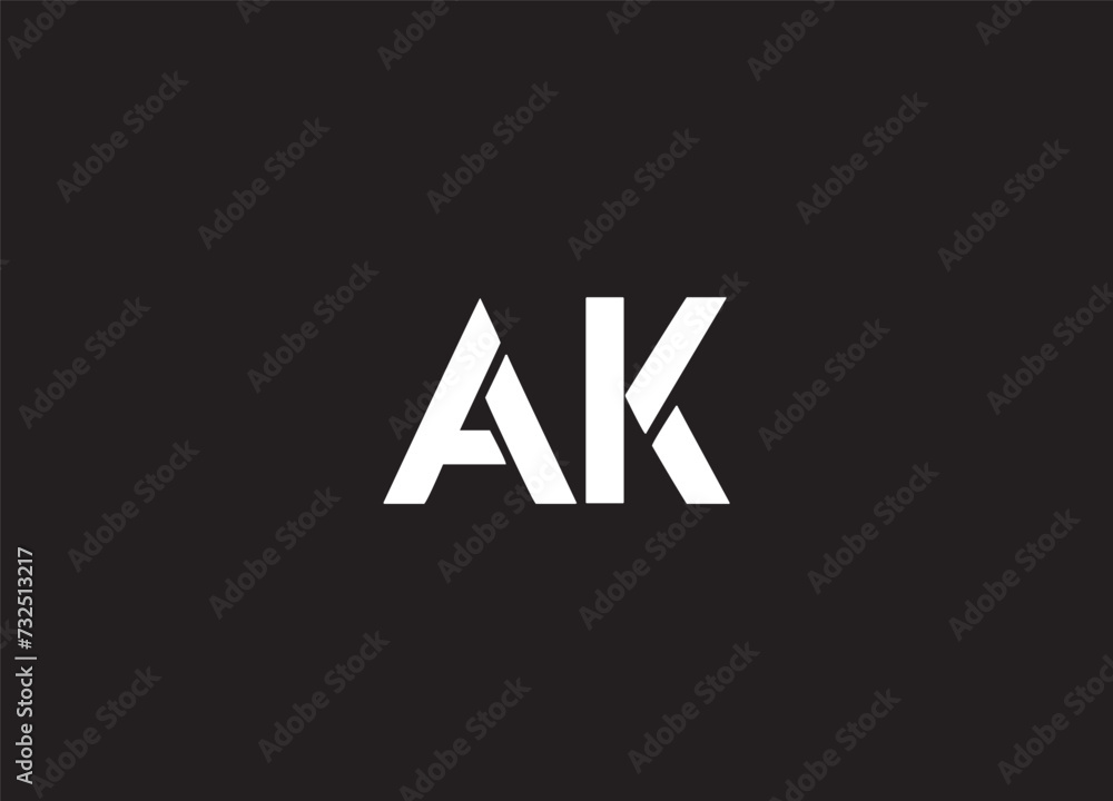AK Letter Logo Design Template Vector AK Letter Logo Design Template Vector