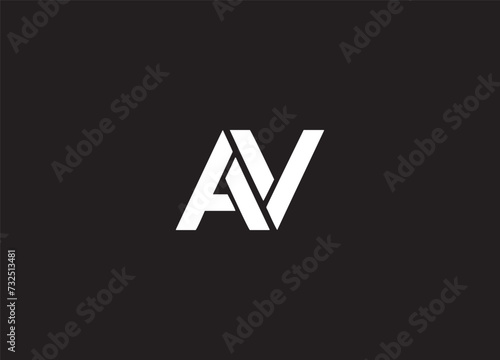 Initial Letter AV Logo Template Design