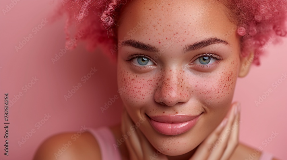 Pink Hair, Pink Lips, Pink Month: A Celebration of Rosacea and Pink Hair Generative AI Pink Hair, Pink Lips, Pink Month: A Celebration of Rosacea and Pink Hair Generative AI