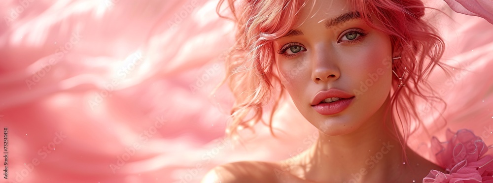 Pink Hair, Pink Lips: A Flower-Filled Monthly Event Generative AI Pink Hair, Pink Lips: A Flower-Filled Monthly Event Generative AI