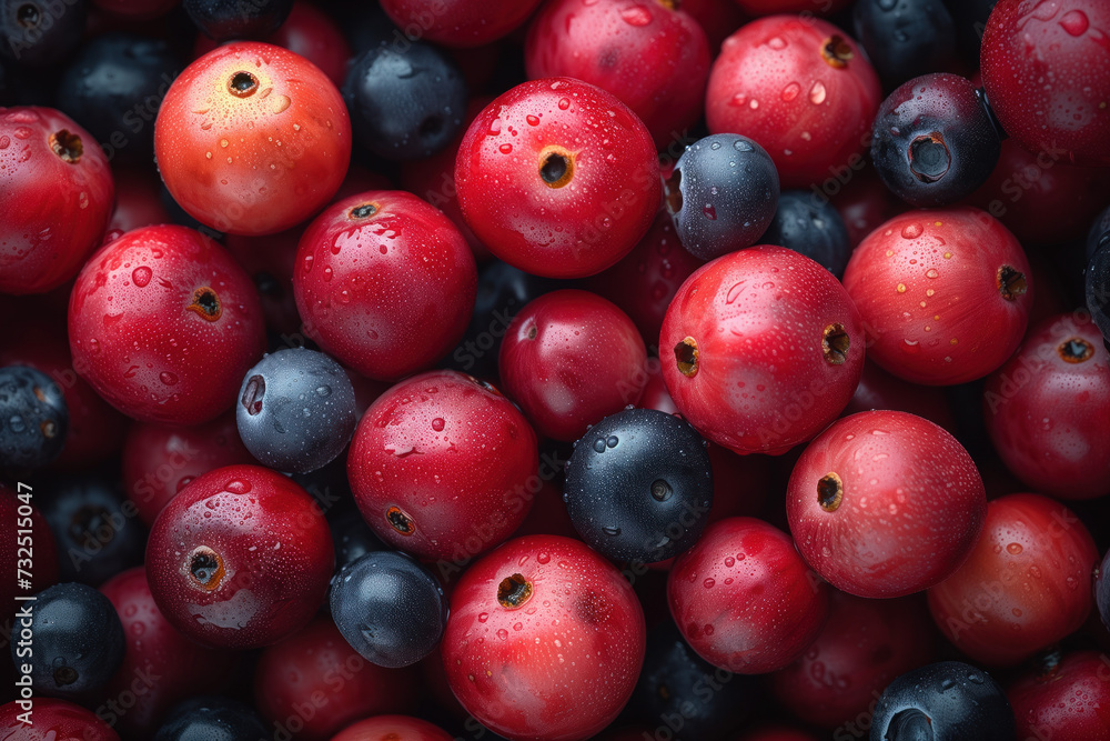 Mixed berries. Background image. Created with Generative AI technology Mixed berries. Background image. Created with Generative AI technology