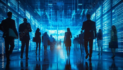 Integrated Government Document Systems,  the integration of document systems across government agencies with an image showing seamless sharing and collaboration on government documents and reports, 