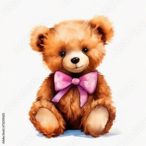 cute toy bear watercolor isolated on white background. © Ирина Самойлова