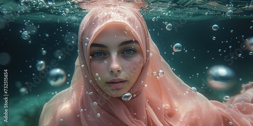 Pink Hijabista Generative AI