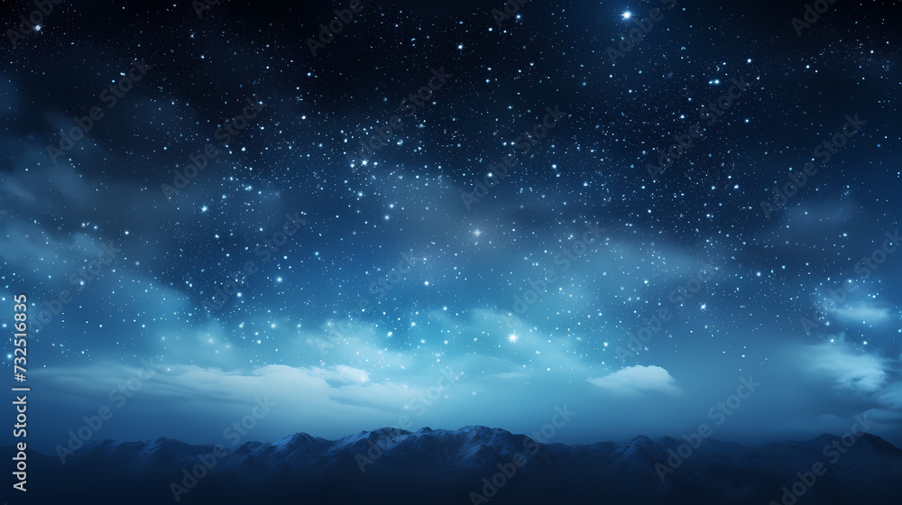 wallpaper night sky with stars and mountains