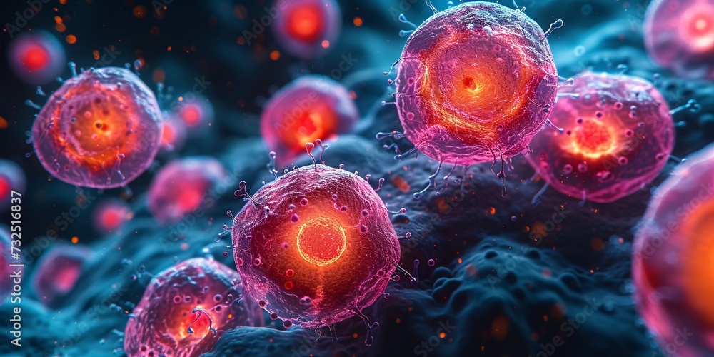 Pink Blood Cells Glowing in the Dark: A Stunning Visual of the Human Body's Defense Mechanisms Generative AI Pink Blood Cells Glowing in the Dark: A Stunning Visual of the Human Body's Defense Mechanisms Generative AI