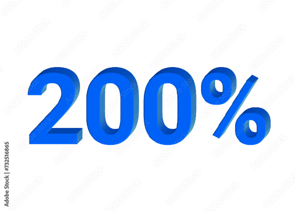 200 percent off discount icon 