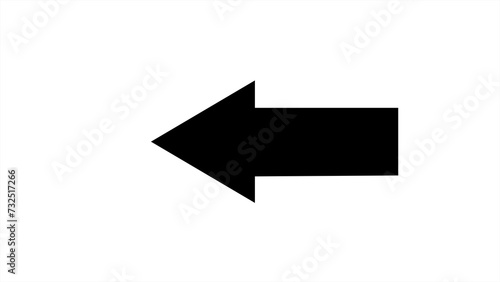 Free Download Arrows icon. arrow pointing to the left, on the a white background. - GFXLoad