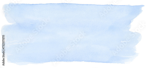 Blue brush stroke long shape background watercolor hand painted