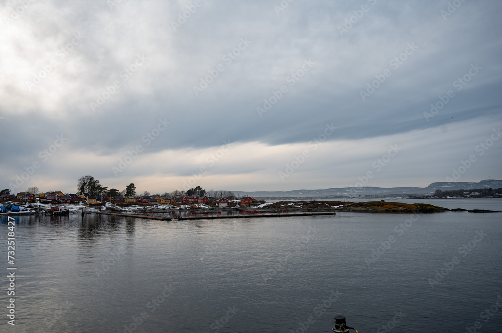 Oslofjord near Oslo city on a winter day, Norway.
Winter Island