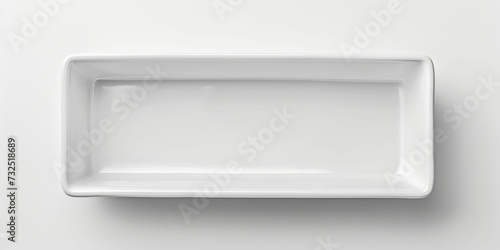 Square White Plate on White Wall