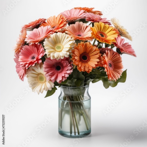 Vibrant Vase Overflowing With Colorful Flowers