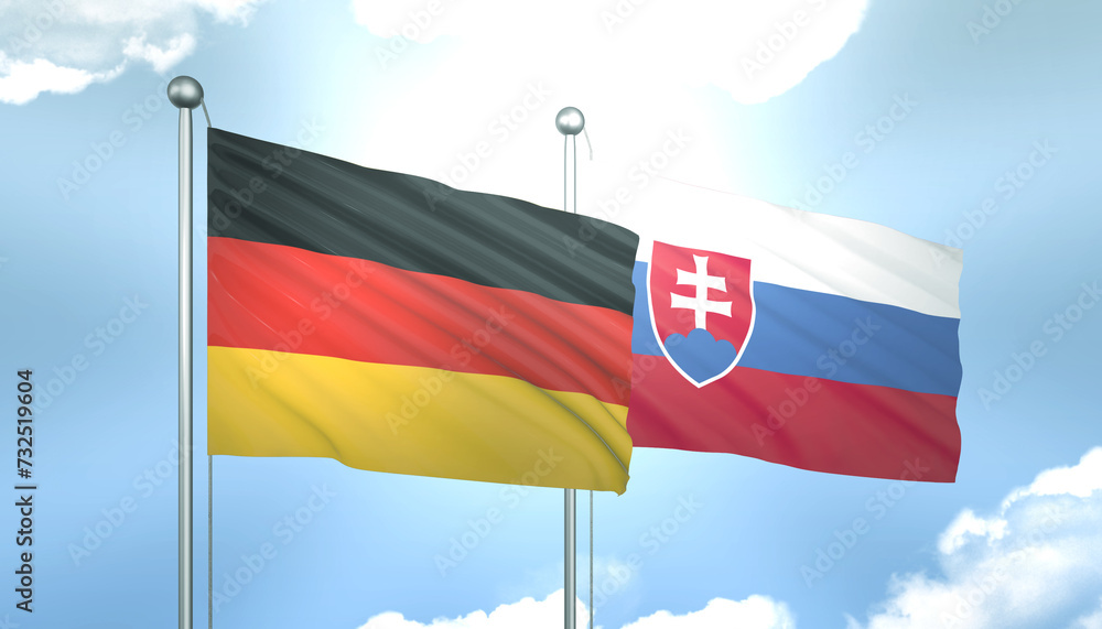 Germany and Slovakia Flag Together A Concept of Realations Germany and Slovakia Flag Together A Concept of Realations