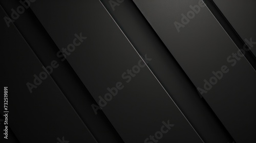 3d abstract black shape background with symmetrical pattern, 3d render, and realistic