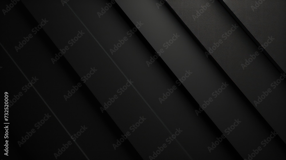 3d abstract black shape background with symmetrical pattern, 3d render, and realistic