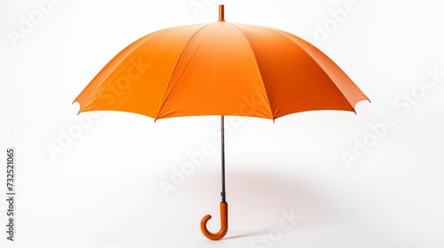 Orange Umbrella on White Background