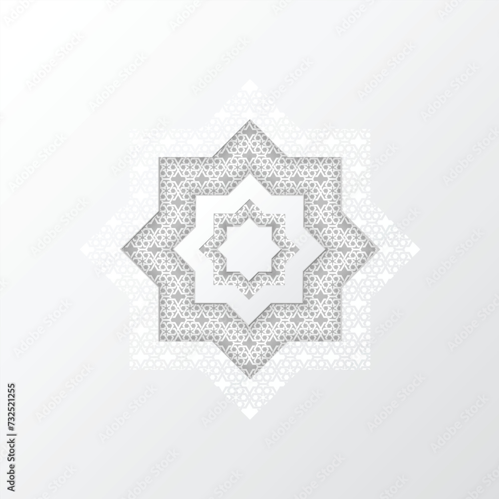 white octagon holiday design