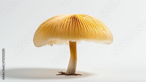Yellow Mushroom on White Background