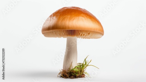 Close Up of Mushroom on White Background