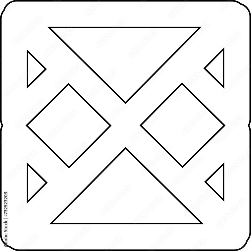 Square shape element. Geometric Square shape element. Geometric