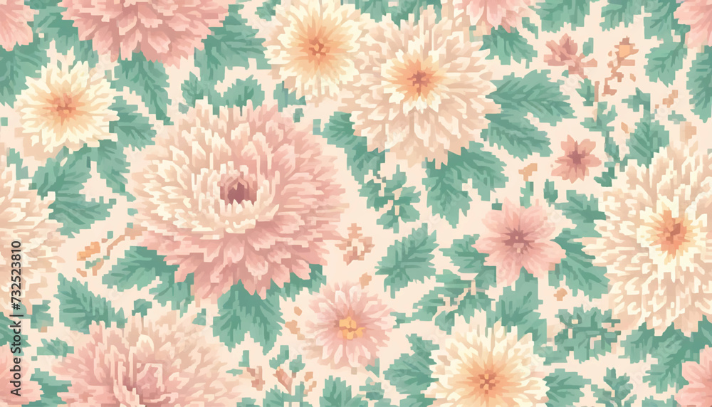 seamless pattern with flowers