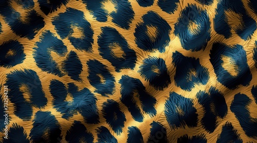 Blue and gold leopard print digital paper pattern is ideal for print  scrapbooking  and wallpaper use