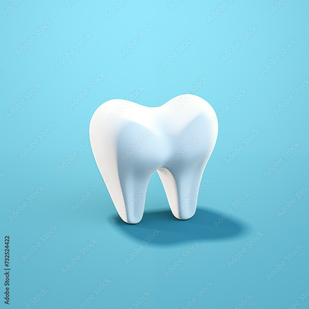 White tooth icon on blue background, dental care and health, dh, illustration White tooth icon on blue background, dental care and health, dh, illustration