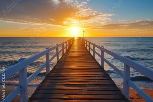 Lakeside wooden pier.