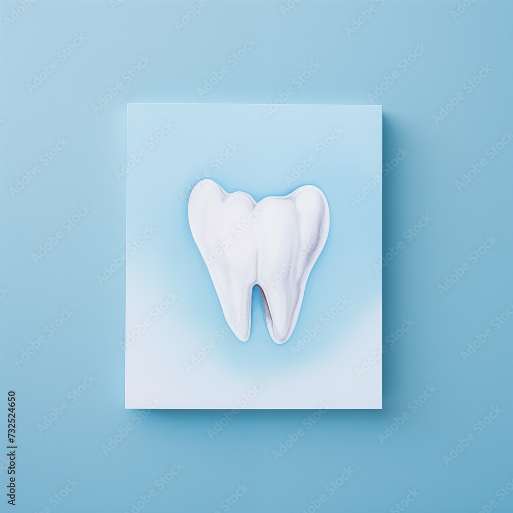 Illustration of a tooth on a blue background Illustration of a tooth on a blue background