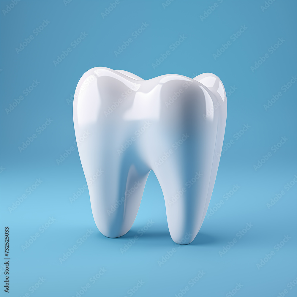 White tooth icon on blue background, dental care and health, dh, illustration White tooth icon on blue background, dental care and health, dh, illustration