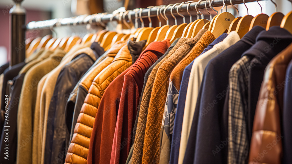 custom made wallpaper toronto digitalMenswear store in English countryside style, autumn winter clothing collection