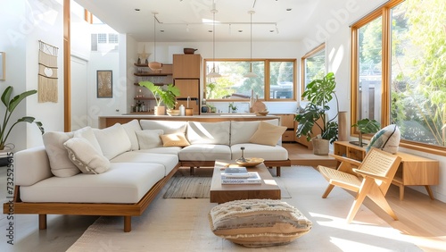 A bright and modern living ...