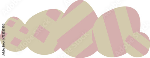 easter theme pink yellow strip easter egg a couple of colored egg illustration cristianity festival photo