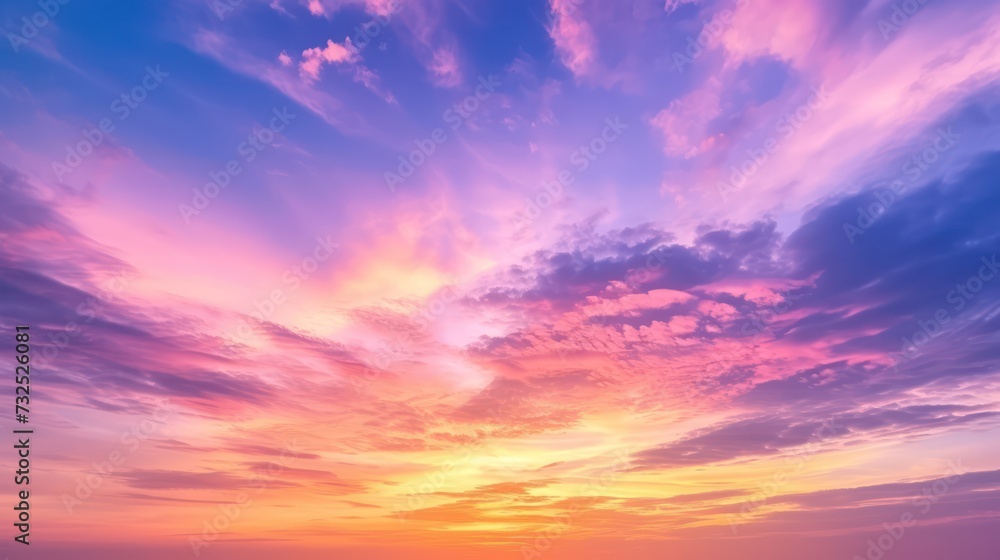 The dramatic, colorful sky at sunrise creates a scenic backdrop.

