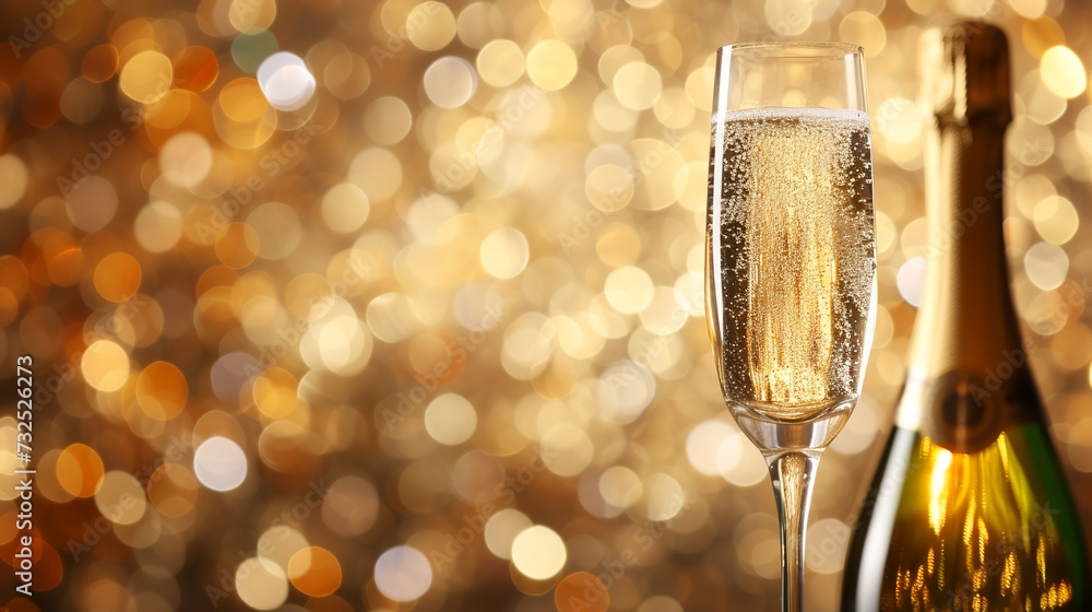 glass of champagne on the background glass of champagne on the background