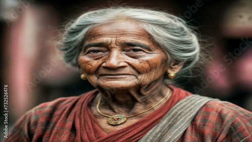 Senior Old Woman Pic | Grandmother Mature Lady | Smiling Wrinkles Older Lady