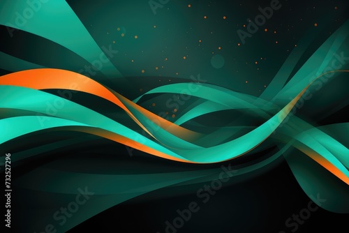 Abstract background awareness jade green and orange photo