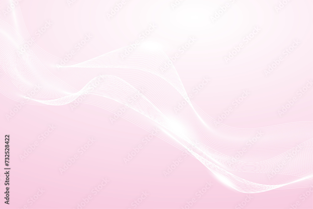 Abstract White Light Line Wave Pink Gradient Background. Abstract White Light Line Wave Pink Gradient Background.