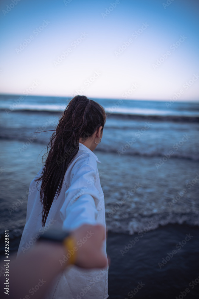 Ocean Serenity: Contemplating the Horizon with a Touch of Connection Ocean Serenity: Contemplating the Horizon with a Touch of Connection