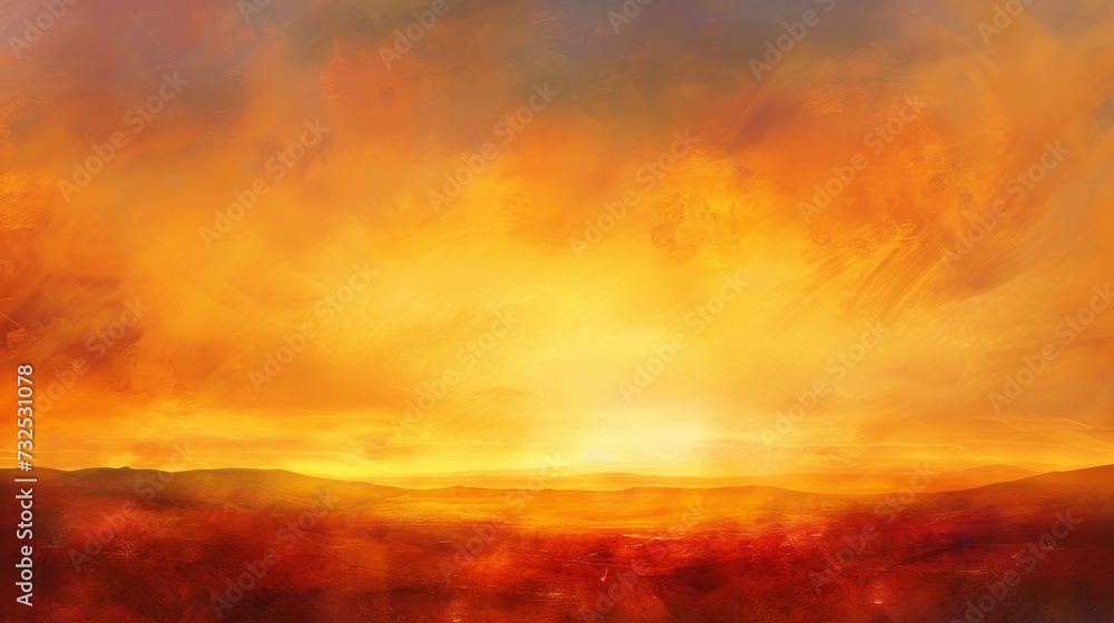 Fototapeta premium Glowing Sunset: Painting the Sky with Radiance