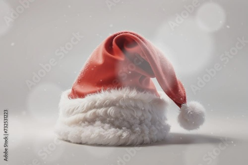 Santa Hat on White Background