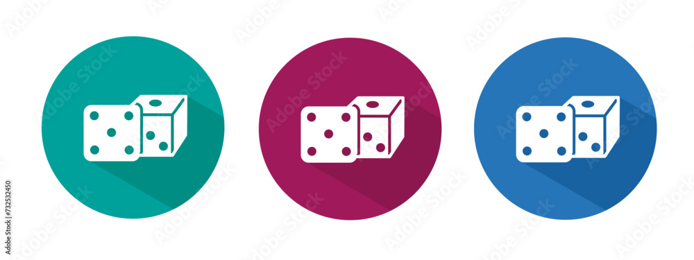 Icon for dice vector illustration in flat. Vector stock. Icon for dice vector illustration in flat. Vector stock.