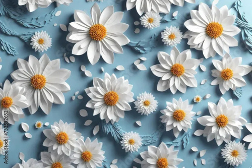 daisies in a row