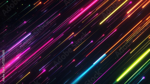 futuristic background with Stripes like a speed effect and small shooting stars