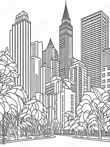 City building coloring pages for kids