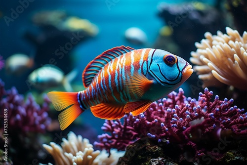 Oceanic beauty Fish, reef, and nature in a tropical underwater setting © Muhammad Ishaq